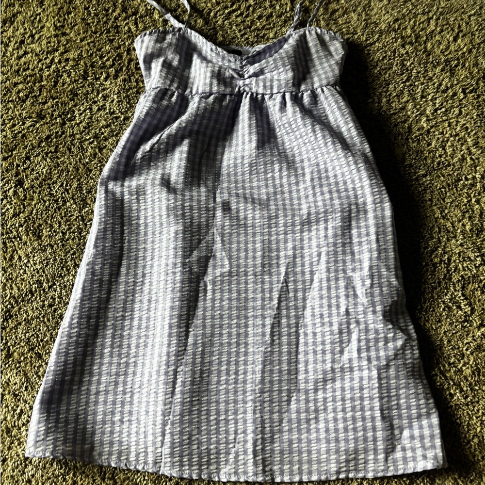 H&M purple and white gingham dress